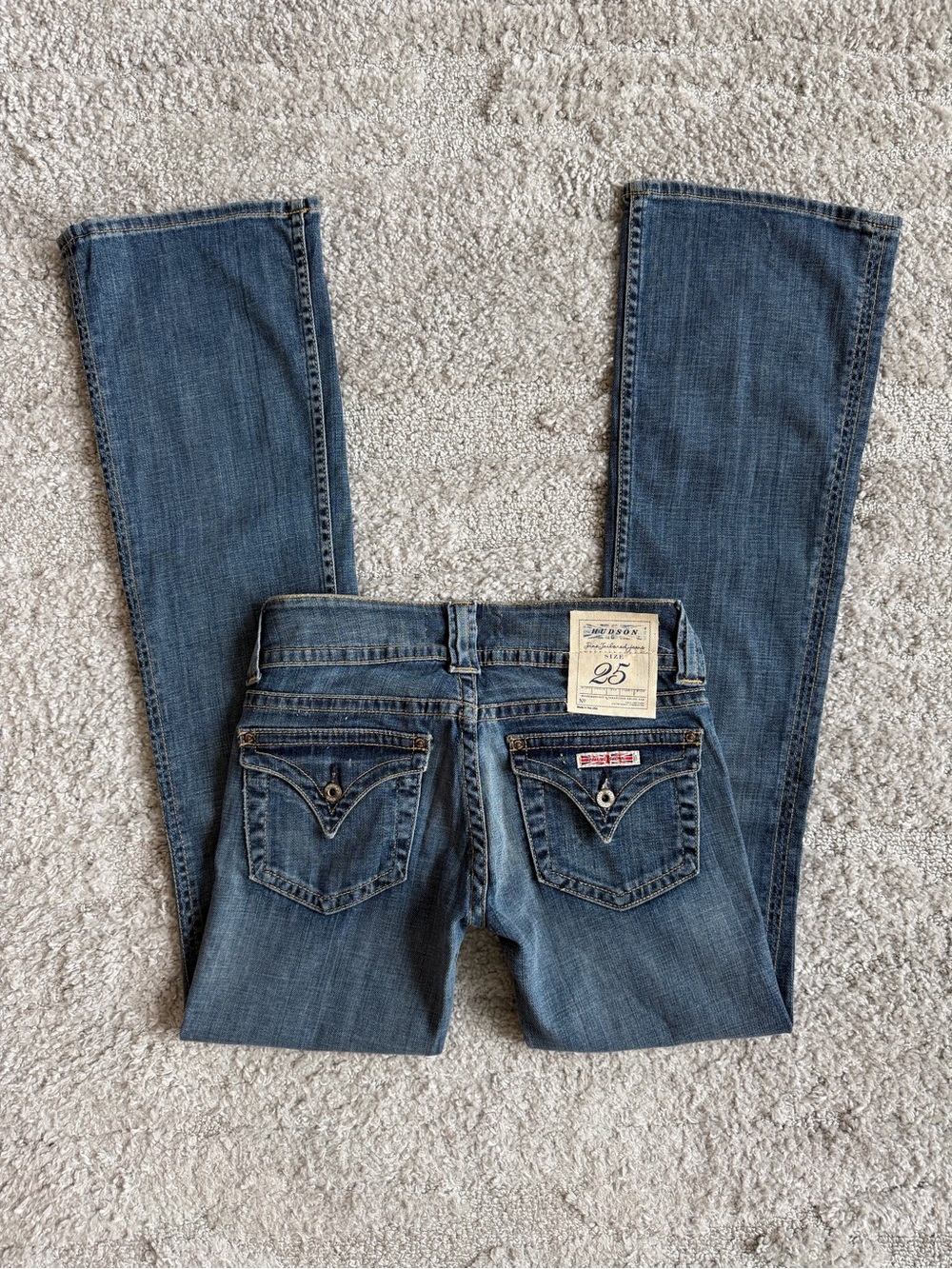 NWT Vintage Y2K Hudson size 25 Low rise Bootcut Jeans
